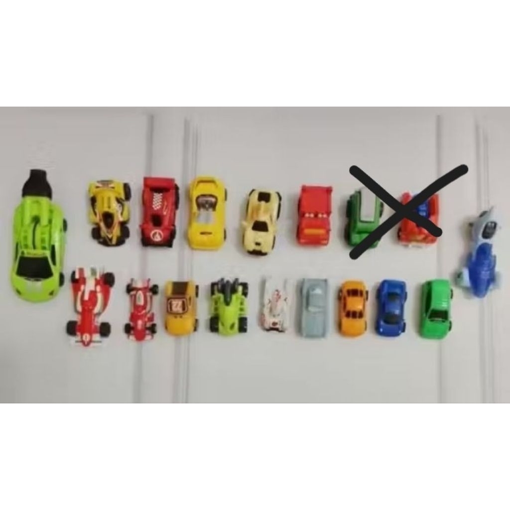 kinderjoy - mainan mobil mini kinder joy n merk lainnya sepaket isi 16 pcs. bisa beli satuan hrga @2