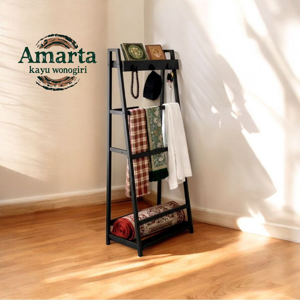 Rak mukena minimalis-Tempat mukena dan sajadah-Rak sholat Rak gantung multifungsi