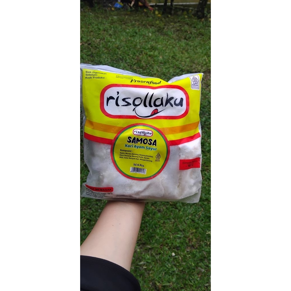 risollaku samosa kari ayam sayur frozen food isi 6