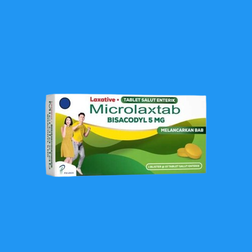 MICROLAXTAB Obat Sembelit Bisacodyl 5mg Melunakkan Tinja Dewasa Anak