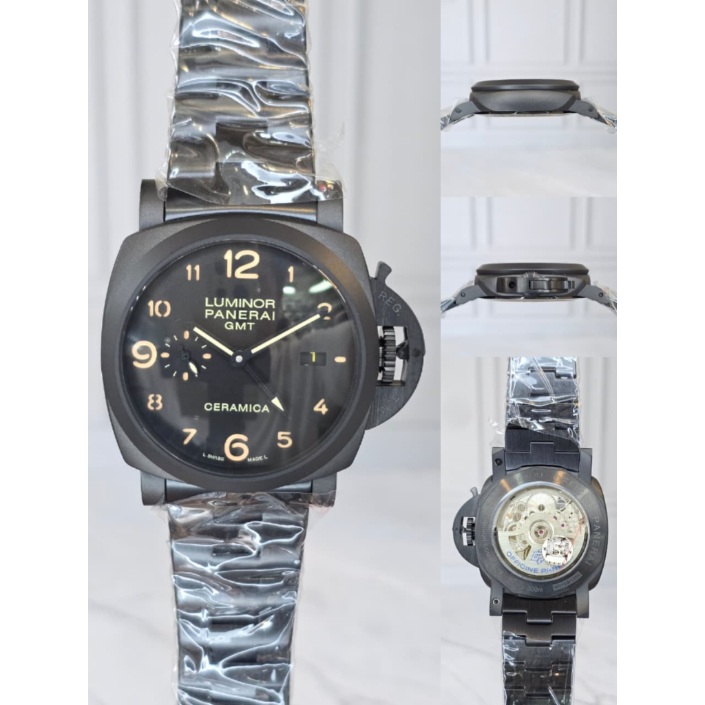 Panerai Luminor GMT Ceramica Chain 44mm Set Komplit