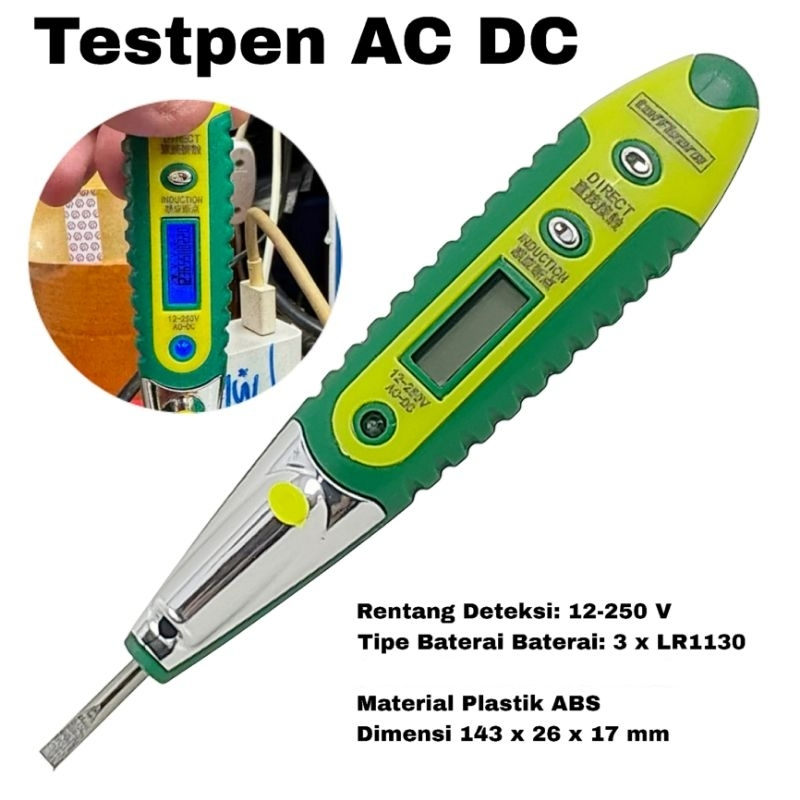 Testpen AC DC 12V - 250V Tespen Digital