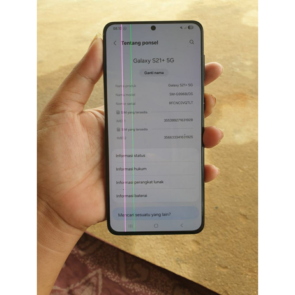 samsung s21+ 8/256 inter