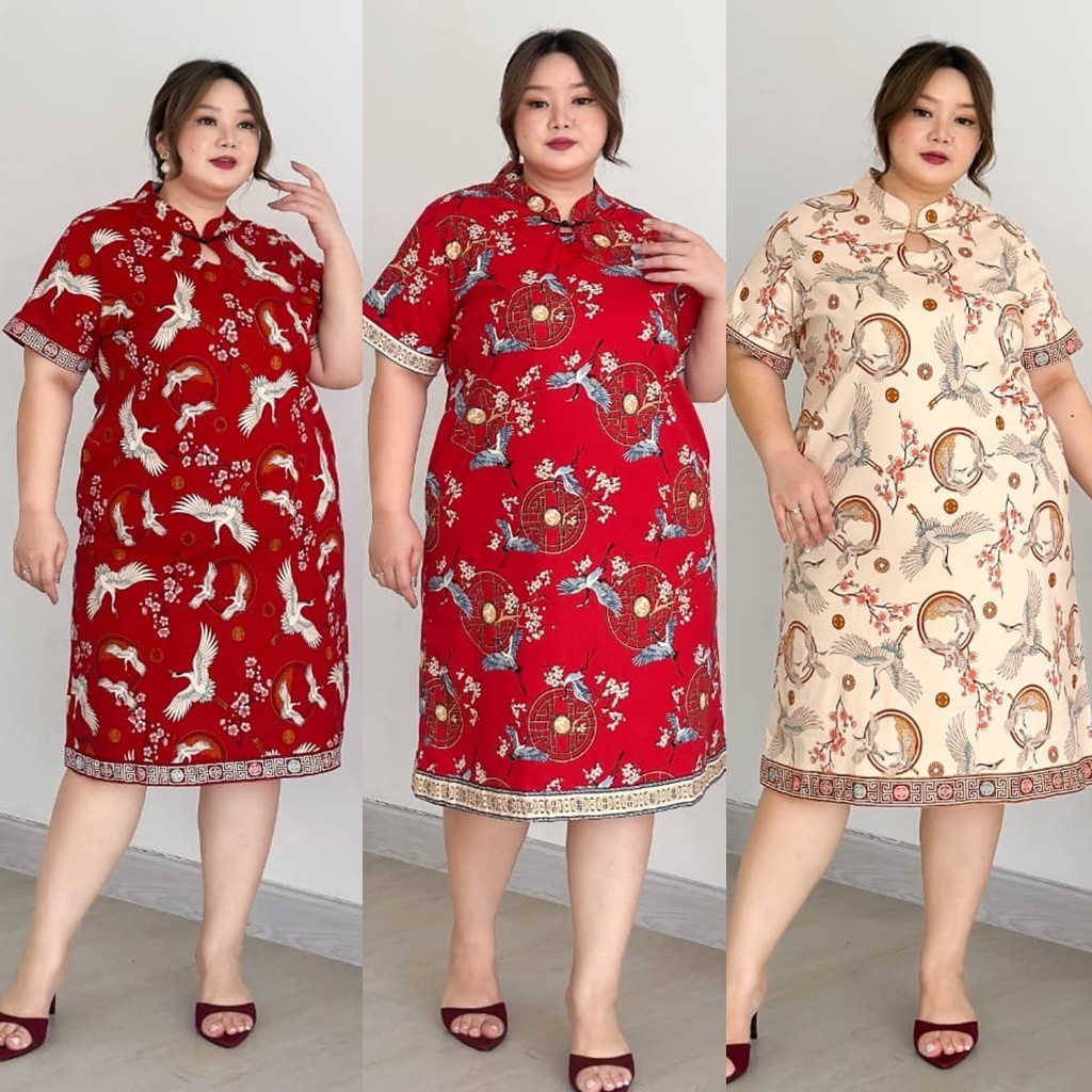 YING - DRESS IMLEK JUMBO BIGSIZE CHEONGSAM
