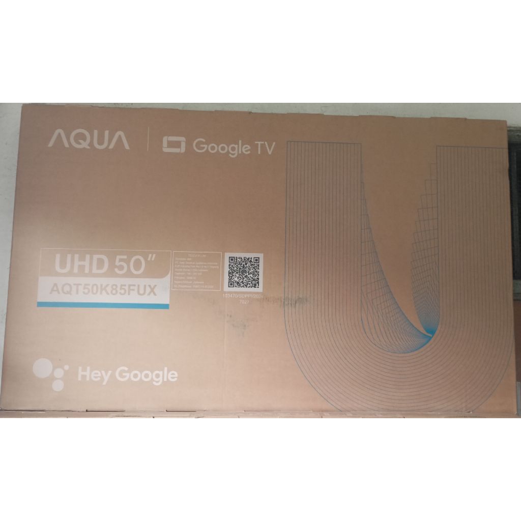 Aqua led tv digital 50 inci aqt50k85fux android gog gle tv smart ai 4k ultra hd hdr android device i