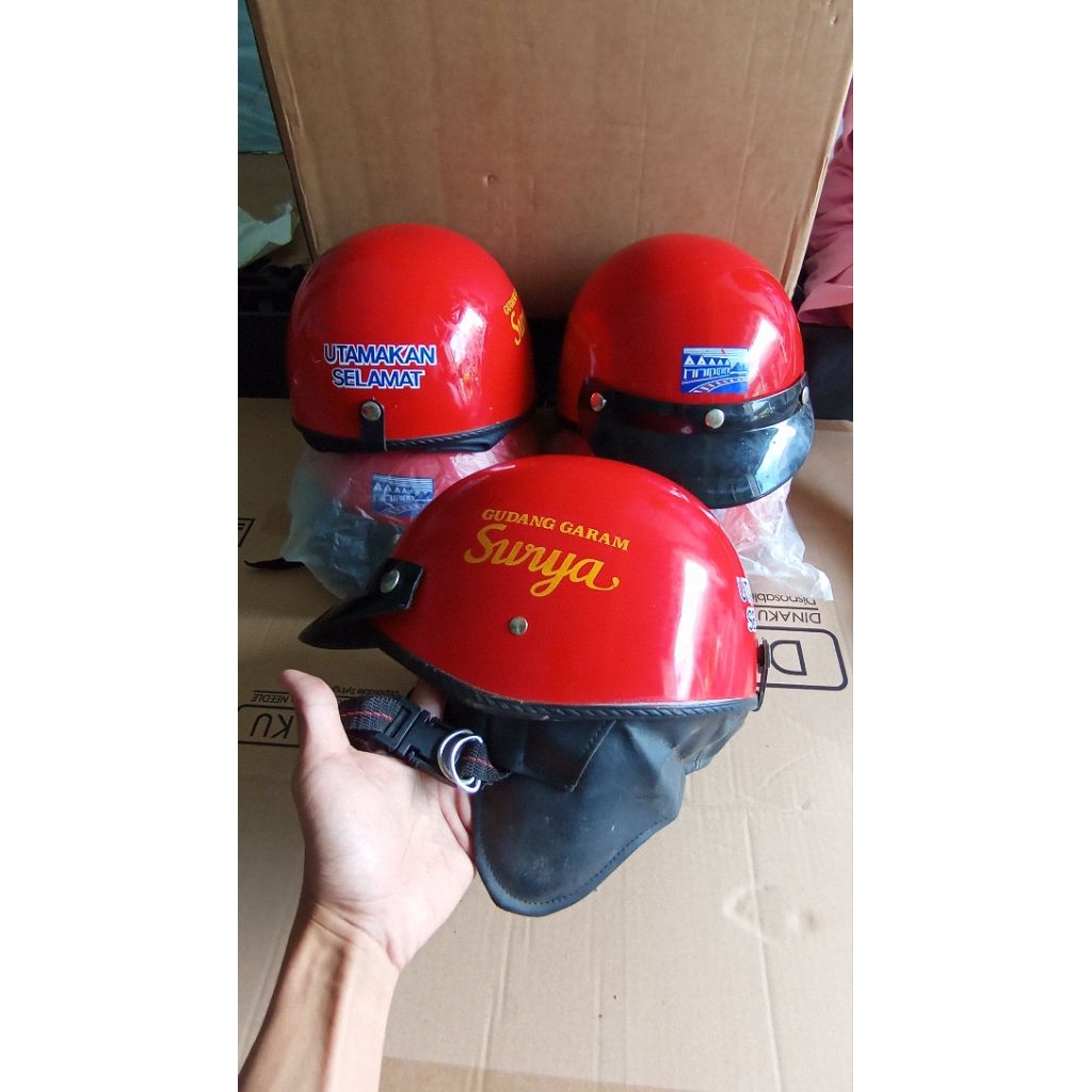 Helm Chips Original Gudang Garam Helm Chips GG Helm Jadoel Jadul Warkop DKI