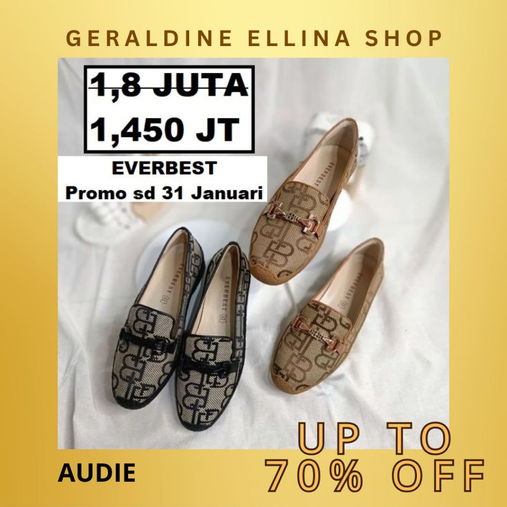 Sepatu flat everbest Wanita perempuan cewe cewek EVERBEST ORIGINAL 100% SERI AUDIE