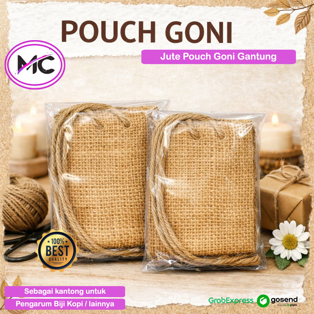 Kantong Goni Mini Gantung Bahan Goni Tebal Serbaguna Ramah Lingkungan Compact Kantong Goni Gantung M