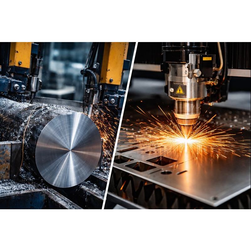 Bandsaw Cutting atau Laser Cutting Mesin 888