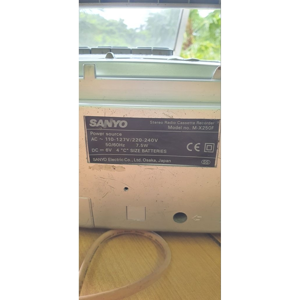 Stereo radio cassette / radio tape kaset merk Sanyo made in Japan