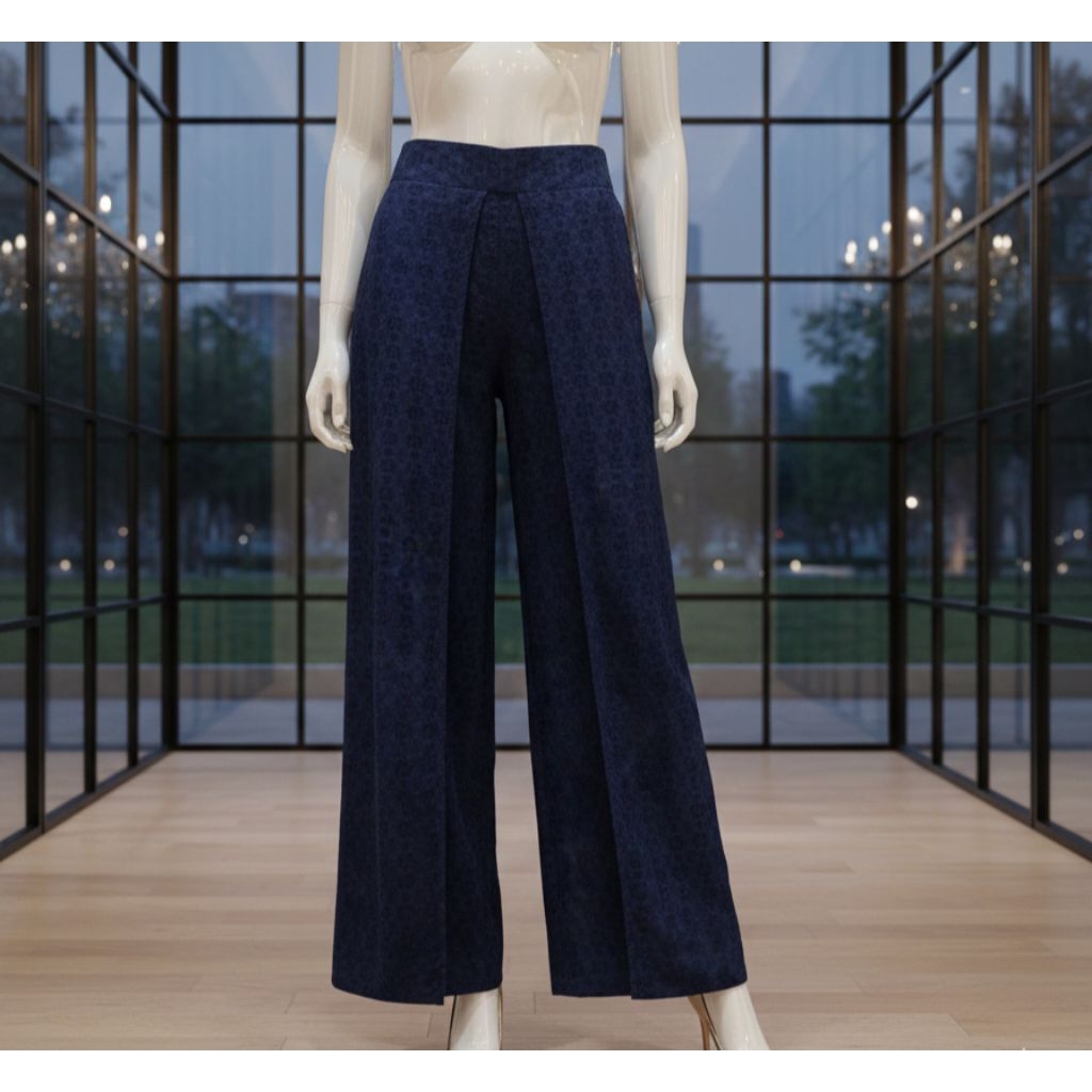 syahnita celana panjang polos kulot layer tumpuk viscose polos bawahan batik celana kulot highwaist