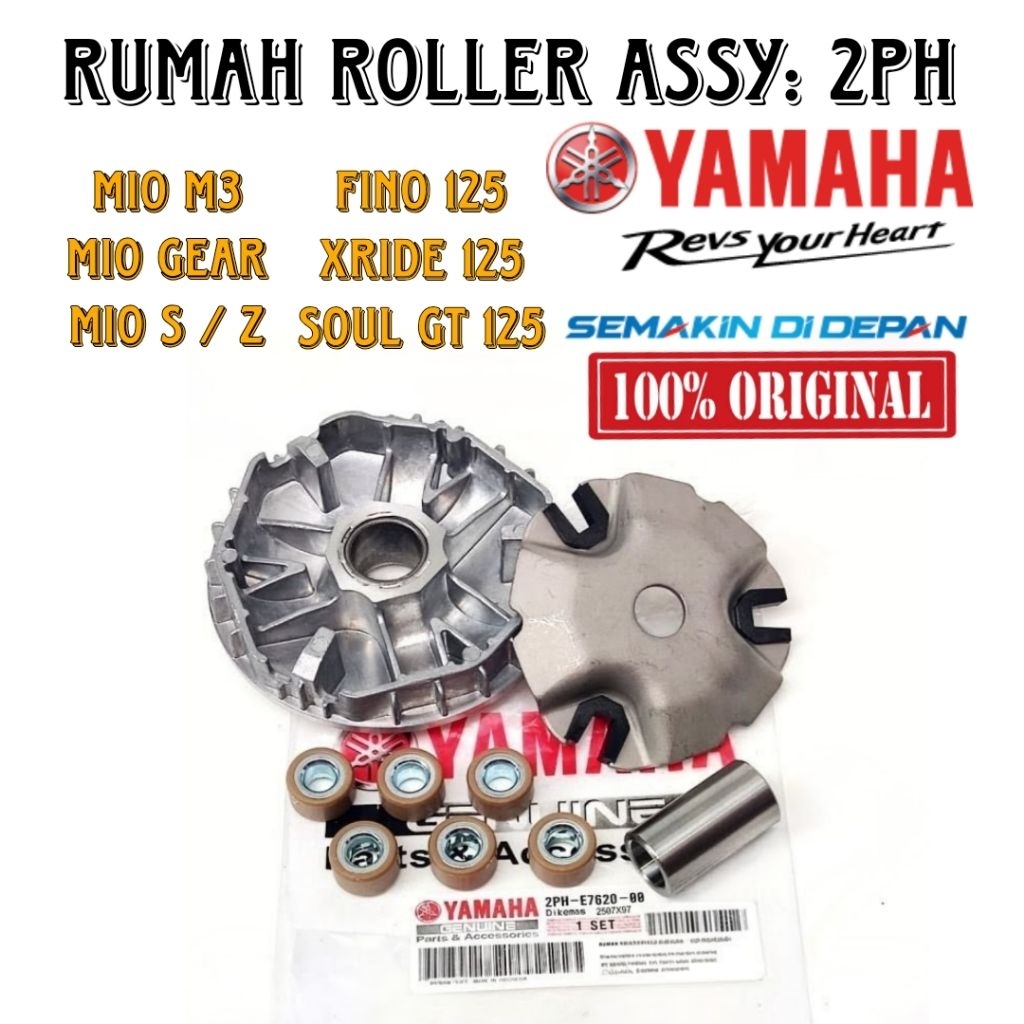 Rumah roller Assy ORIGINAL YAMAHA kode part 2PH/2SX untuk motor Mio M3, Mio s, Mio z, Mio gear, soul