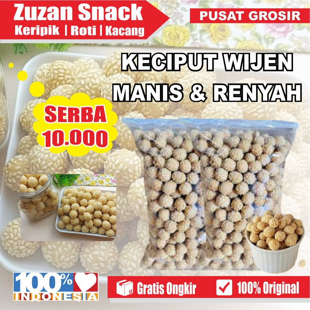 Keciput Wijen Bulat Manis Renyah - Kue Keciput Kiloan Murah