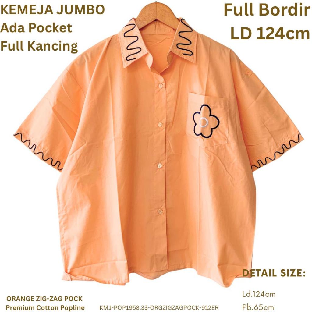 KEMEJA WANITA KEKINIAN JUMBO PREMIUM KATUN ADEM LD 120CM / KEMEJA JUMBO STYLE KOREA  / ATASAN WANITA