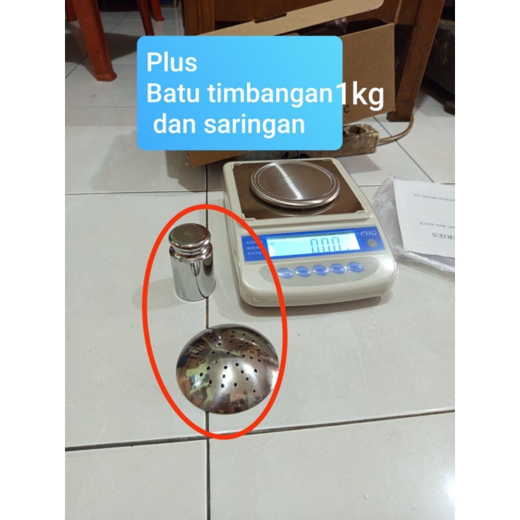Timbangan Emas Digital CHQ 2kg Aj2002B / Timbangan Cek Kadar Emas,perak,kimia,Lab,Obat Analitik CHQ 