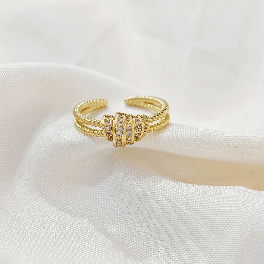 CINCIN 24k Lapis Emas Wanita Anti Karat Dan Anti Luntur Adjustable