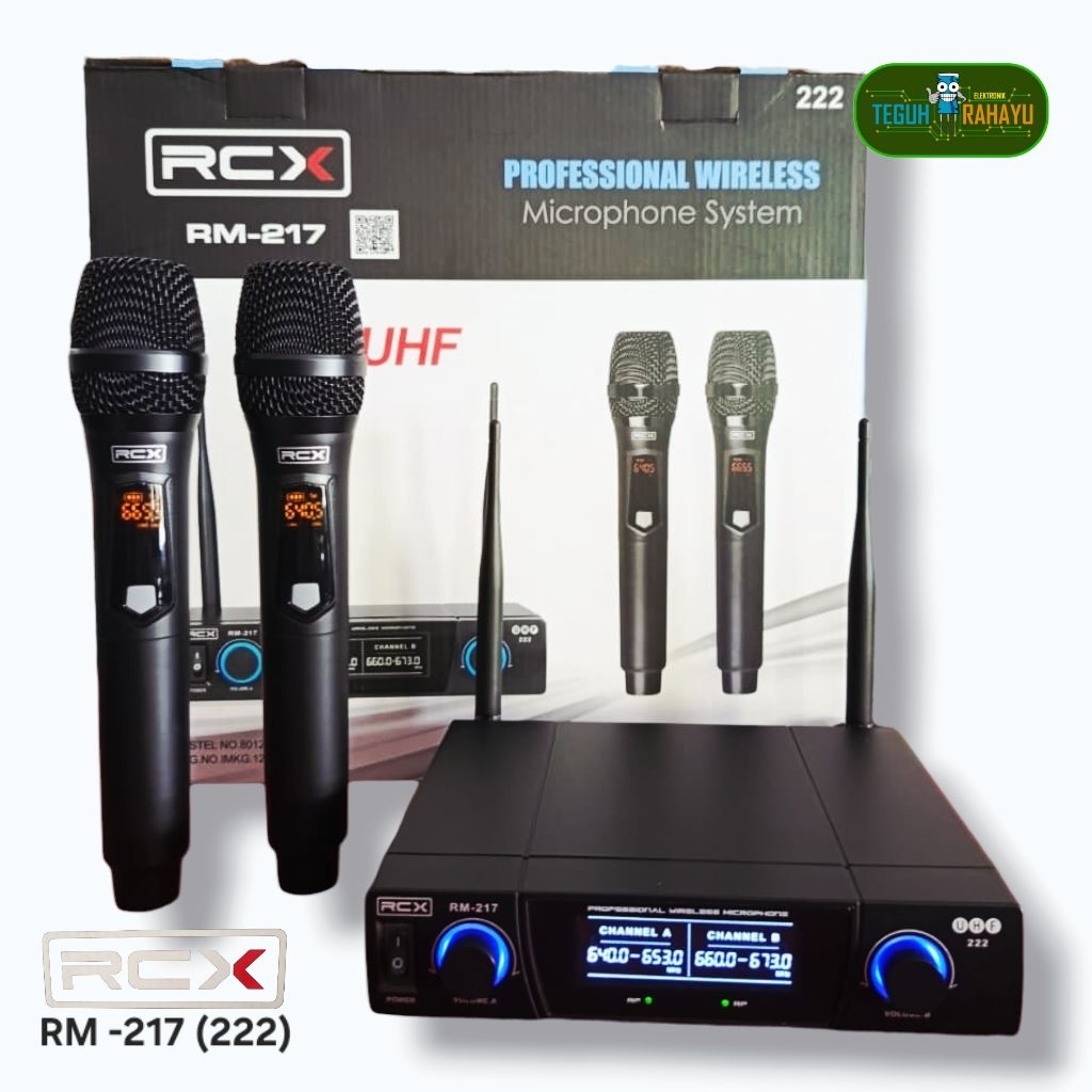 MICROPHONE MIC WIRELLES UHF RCX RM 217 (222) HITAM