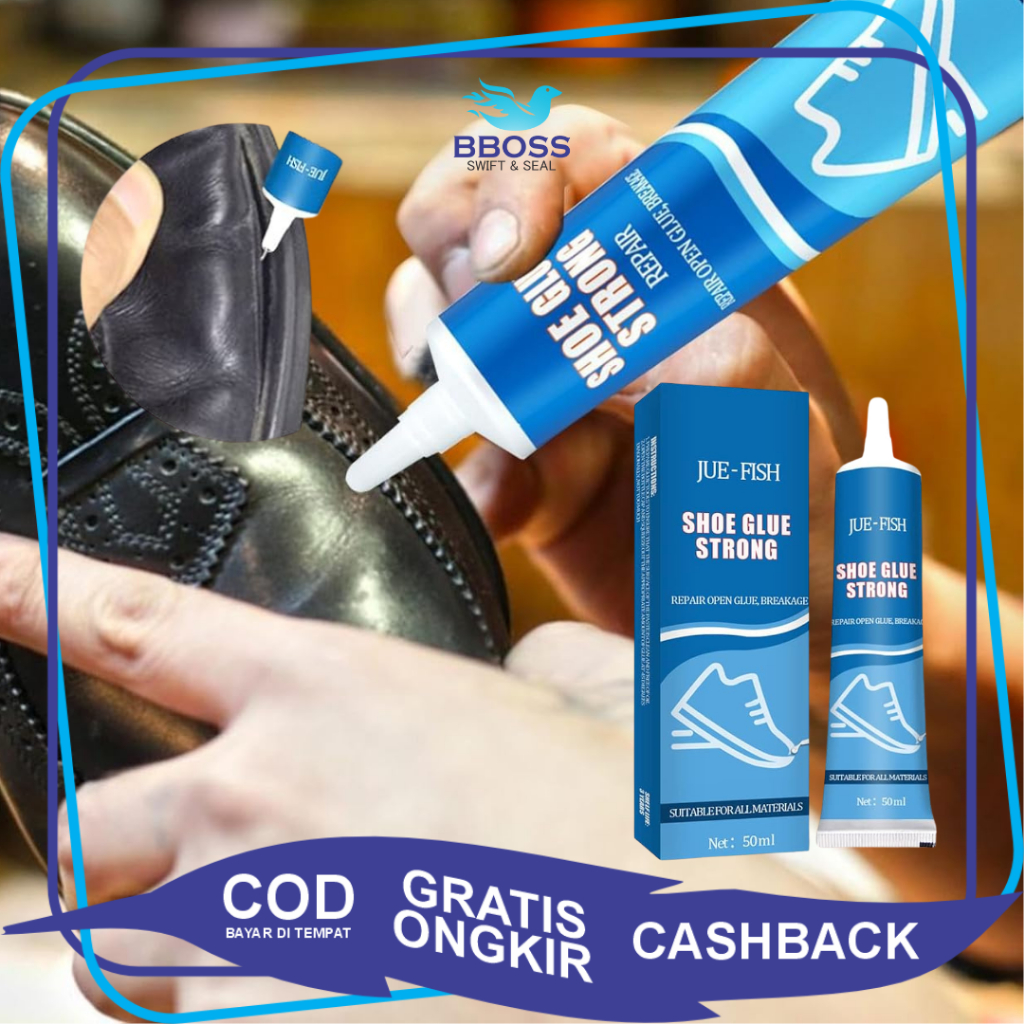 [BBOSS] JUE-FISH Lem Sepatu Super Kuat Perekat Sepatu - Shoe Glue Strong - Lem Serbaguna Super Rekat