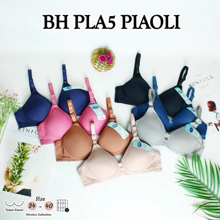 (1PCS) BRA DEWASA BH GADIS PIAOLI A5 POLOS KAIT 2 TANPA KAWAT
