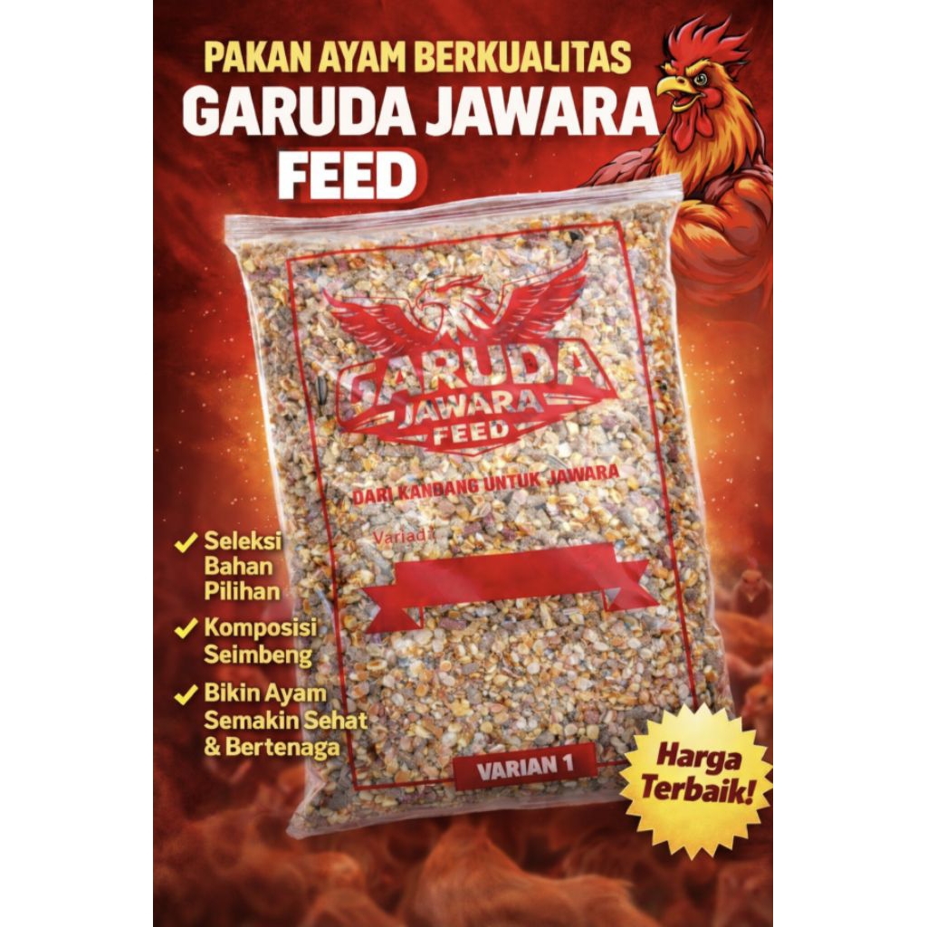Pakan Ayam Aduan Dewasa – Garuda Jawara Feed Jawara Pro Premium
