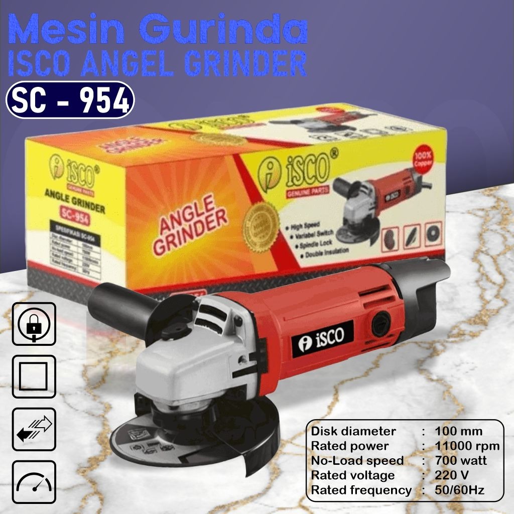 Mesin Gerinda Merek Isco Angle Grinder SC-954 Murah
