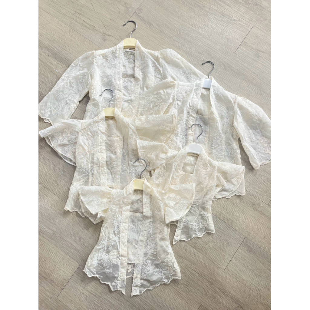 Kebaya Bordir Anak Putih Tulang