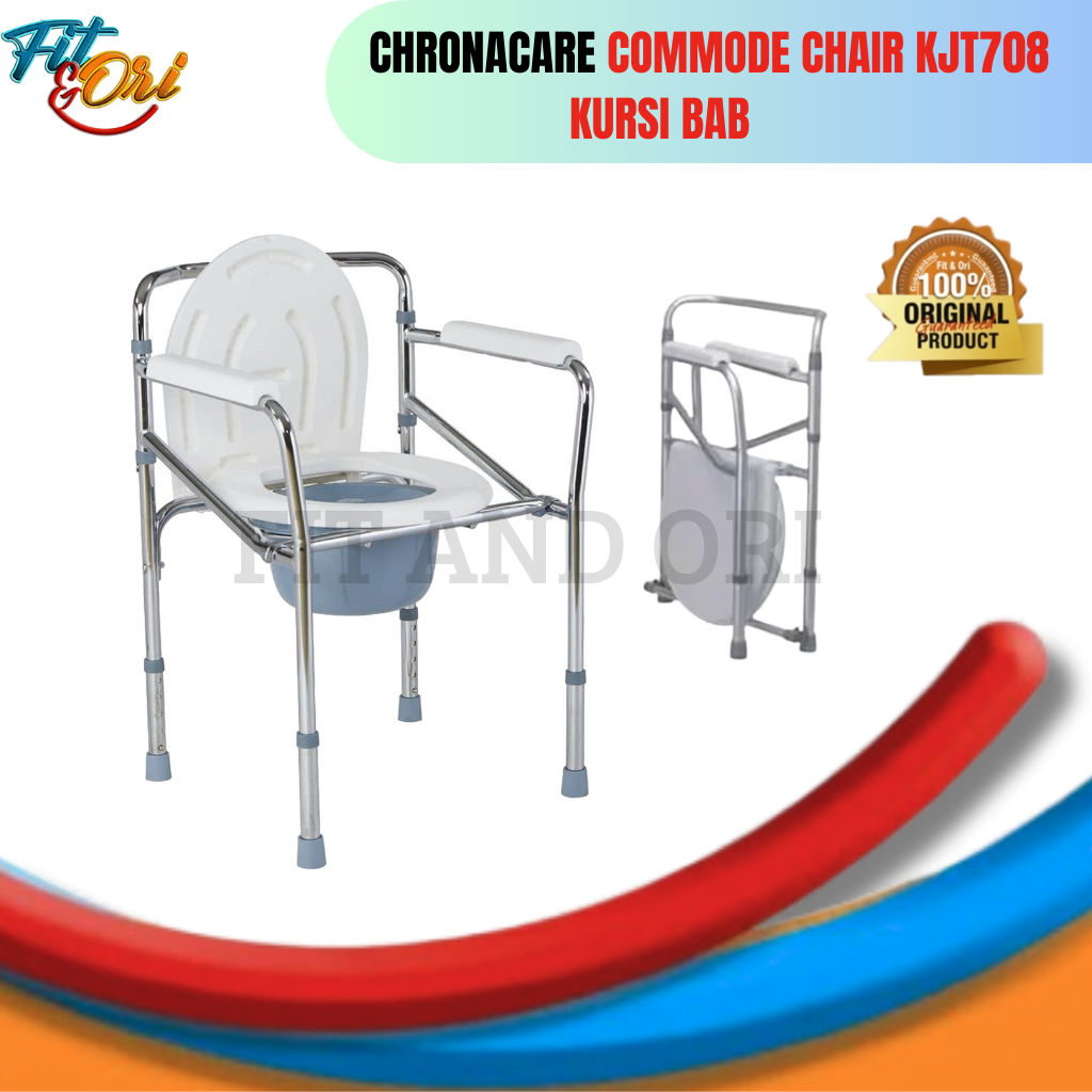 Kursi BAB Manula Lansia / Commode Chair Chrona Care KJT708 Tanpa roda Kursi lansia kursi BAB