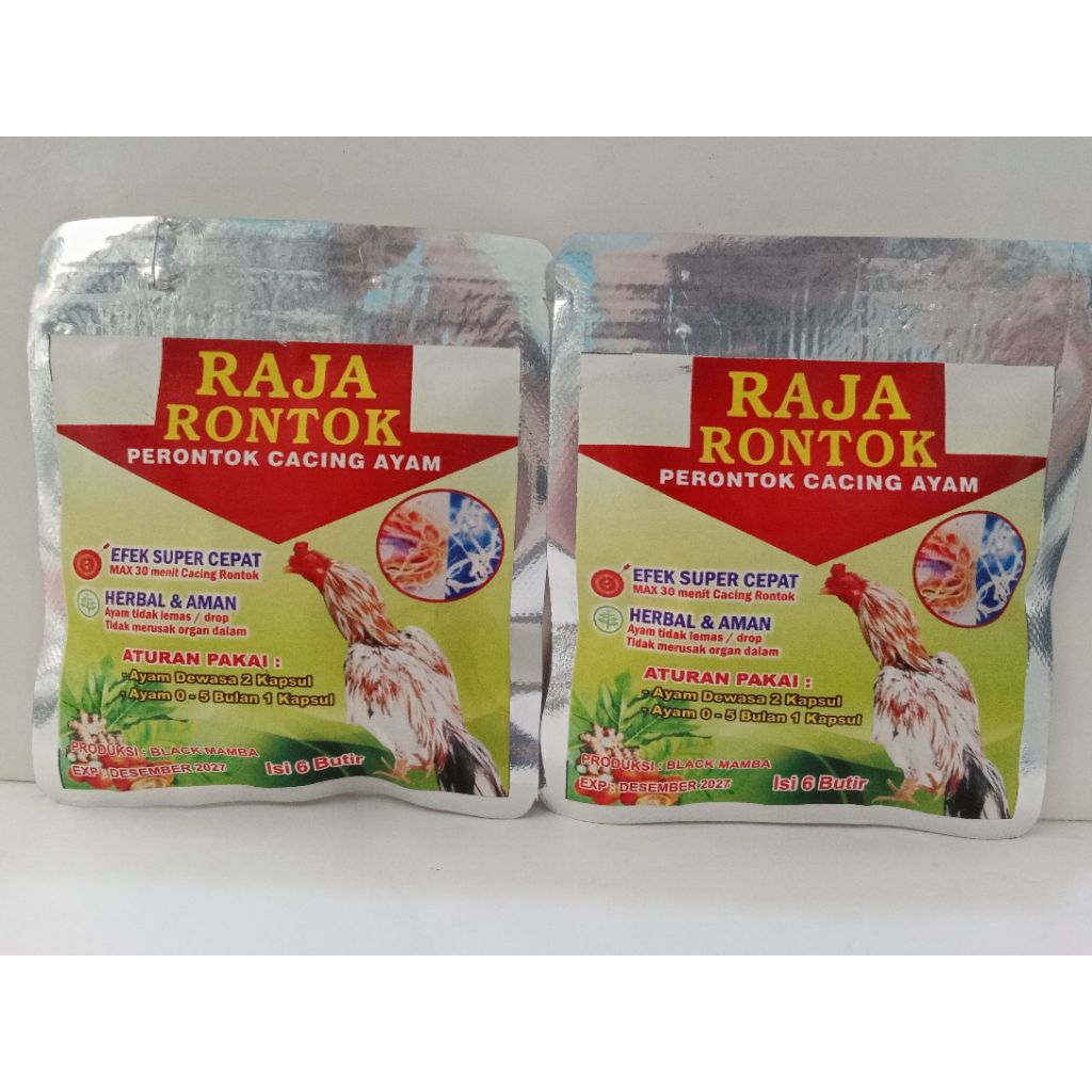 Raja Rontok. Obat Cacing Ayam