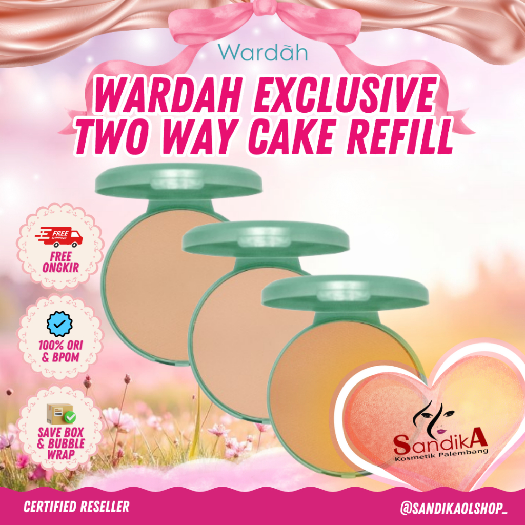 Wardah Exclusive Two Way Cake Refill | Wardah Two Way Cake||Bedak Wardah|