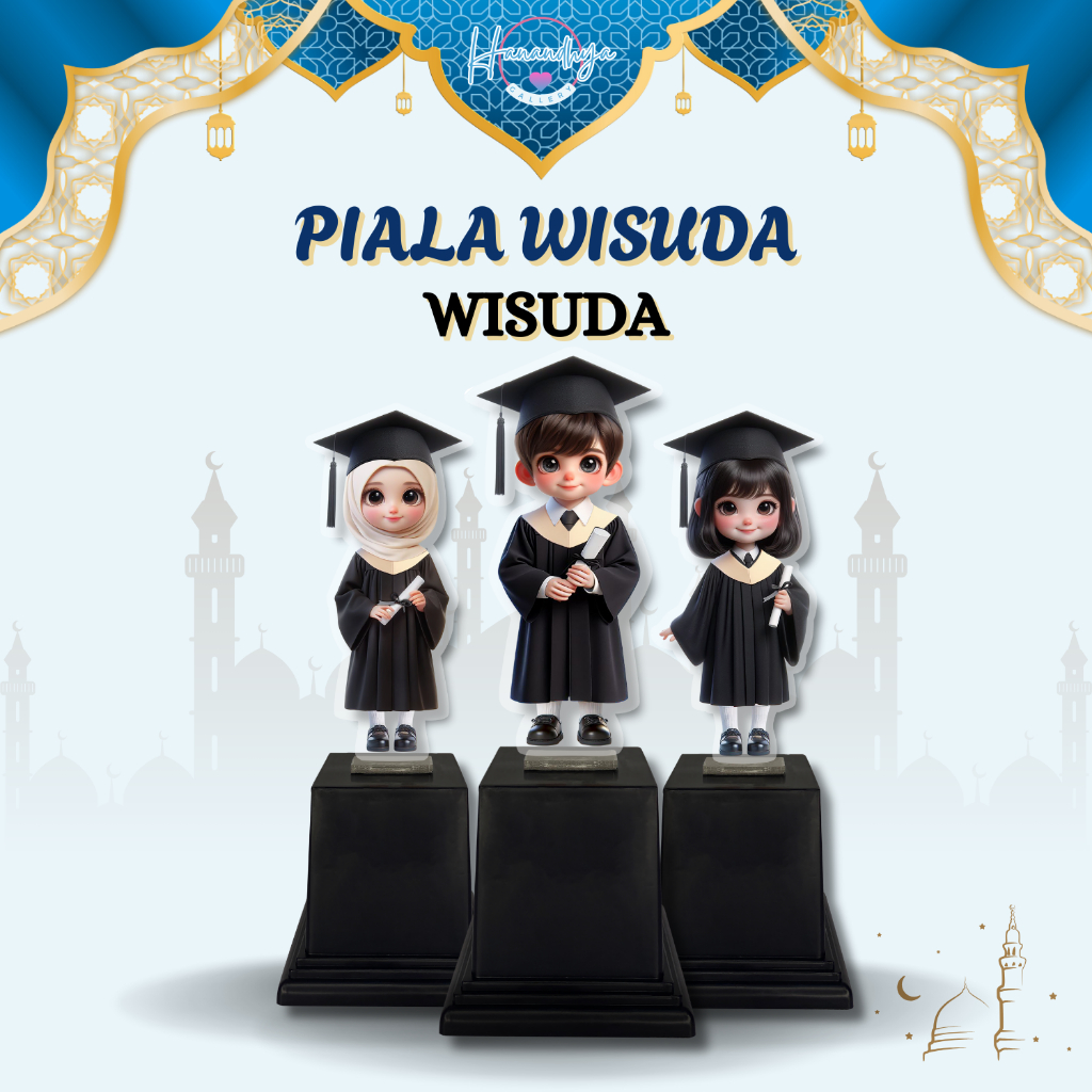 Piala Akrilik Wisuda Anak Perempuan Laki-Laki sovenir kelulusan, kenang kenangan