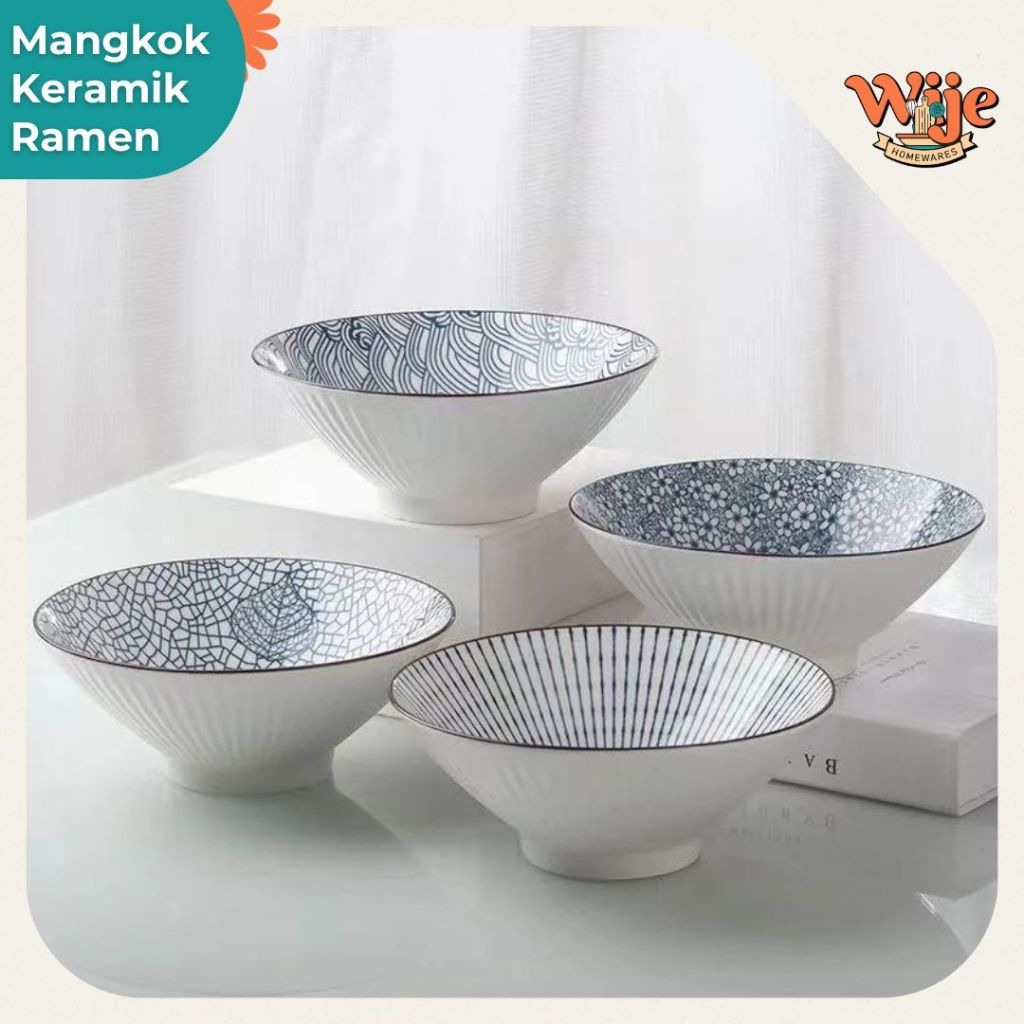 Mangkok Ramen Mangkok Keramik Jepang Mangkok Keramik Cantik