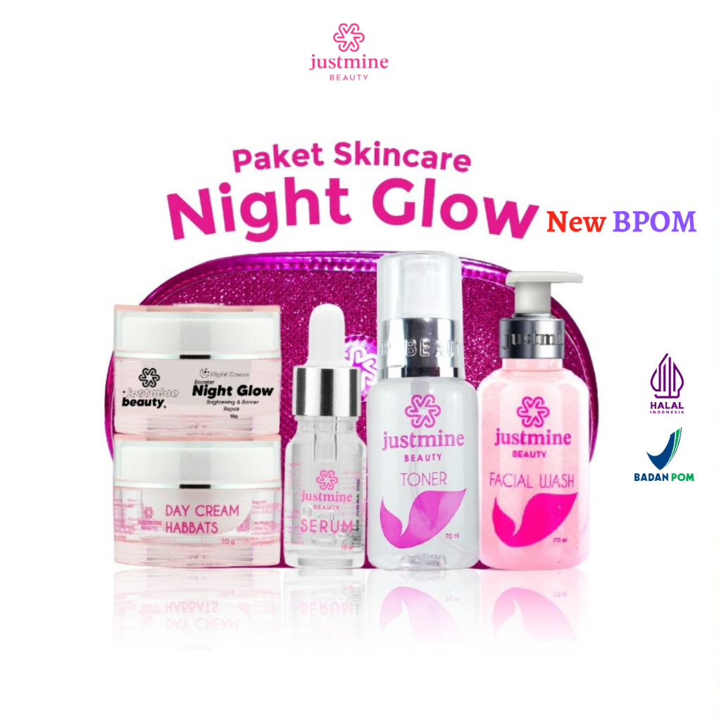 JUSTMINE BEAUTY SKINCARE ISI 6 PCS GLOW / JUSTMINE BEAUTY SKINCARE  REMOVE / JUSTMINE ACNE