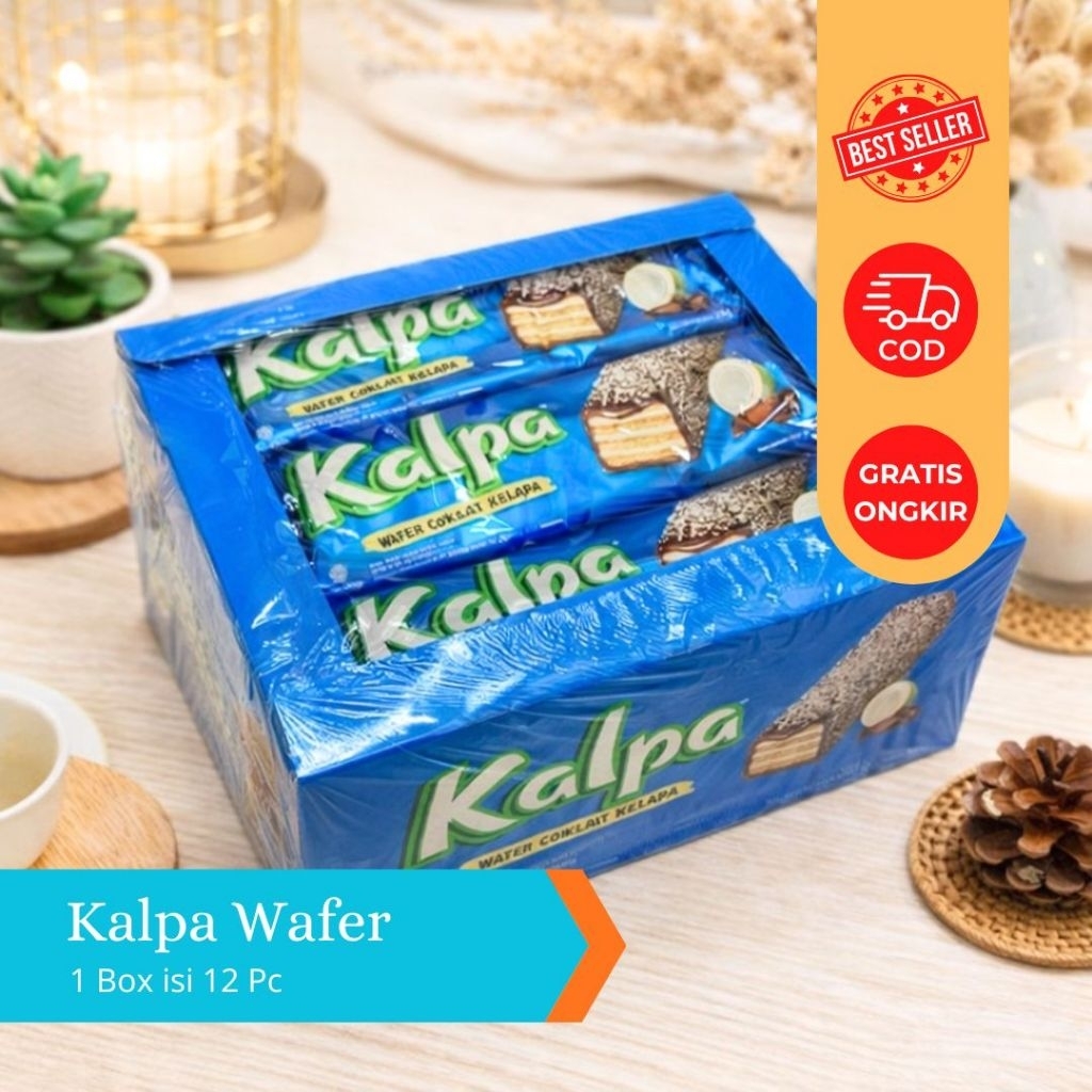 Kalpa Wafer Coklat Kelapa Original – Wafer Renyah Coklat & Kelapa