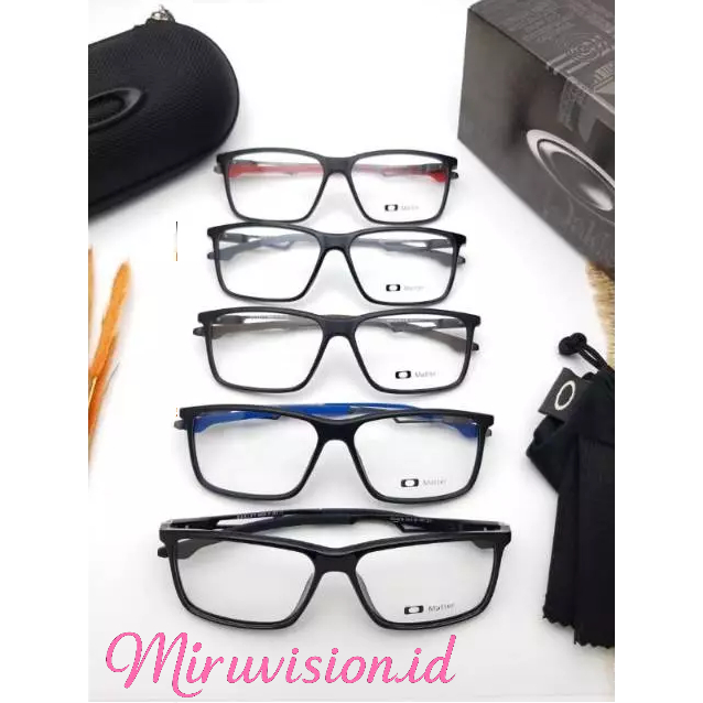 Kacamata MIRU Frame 3218 Kacamata Kotak Hitam Merah Sporty Pria