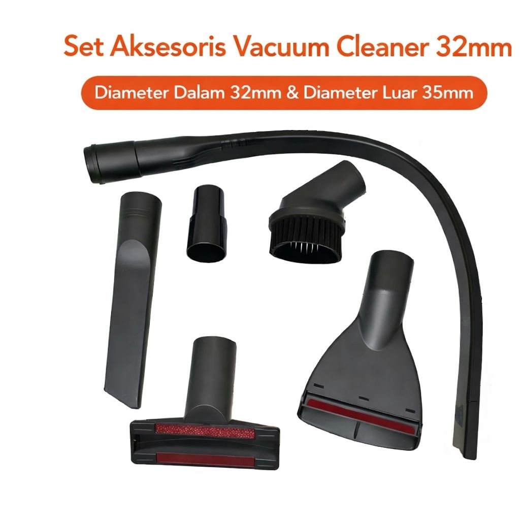 6 In 1 Nozzle Sikat Vacuum Cleaner 32mm 35mm