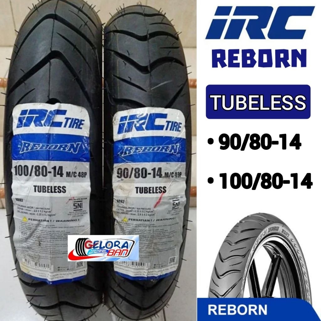 Ban Matic Tubeless Irc Reborn 90/80-14 100/80-14 ban montor ring 14 ban 90/80-14 ban 100/80-14 ban t