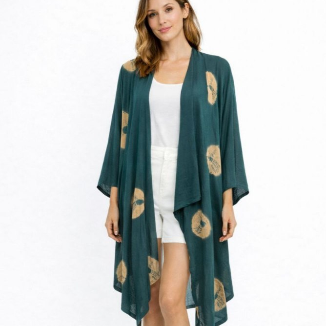 Kamaku Santi Outer Cotton High Quality Outer Long Shibori Fashion Wanita