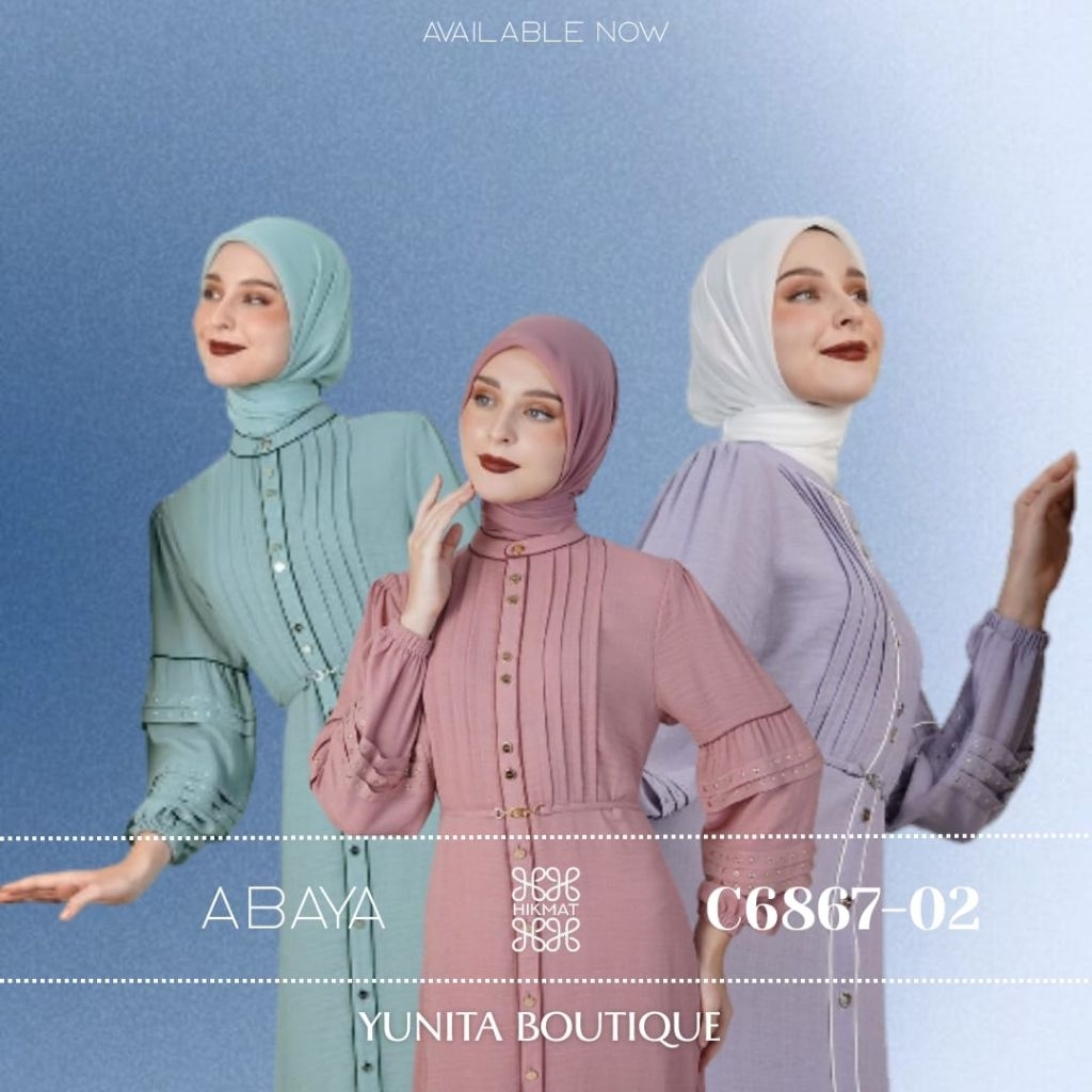 Terbaru abaya Hikmat Ori C6867-02 terviral terlaris abaya hikmat fashion