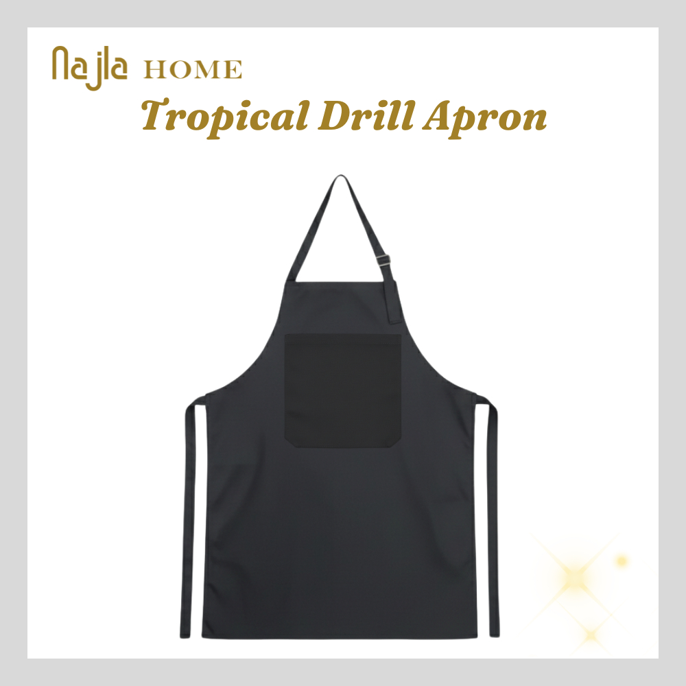 NAJLA HOME - Apron Kitchen Adult All Size | Celemek Masak Barista | Celemek Kain Tebal