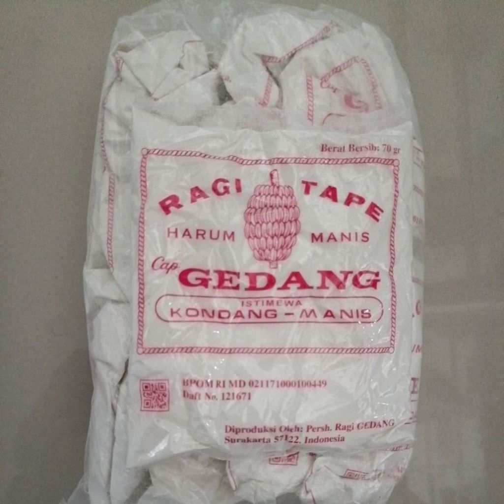 Ragi Tape Singkong CAP GEDANG 1 sachet