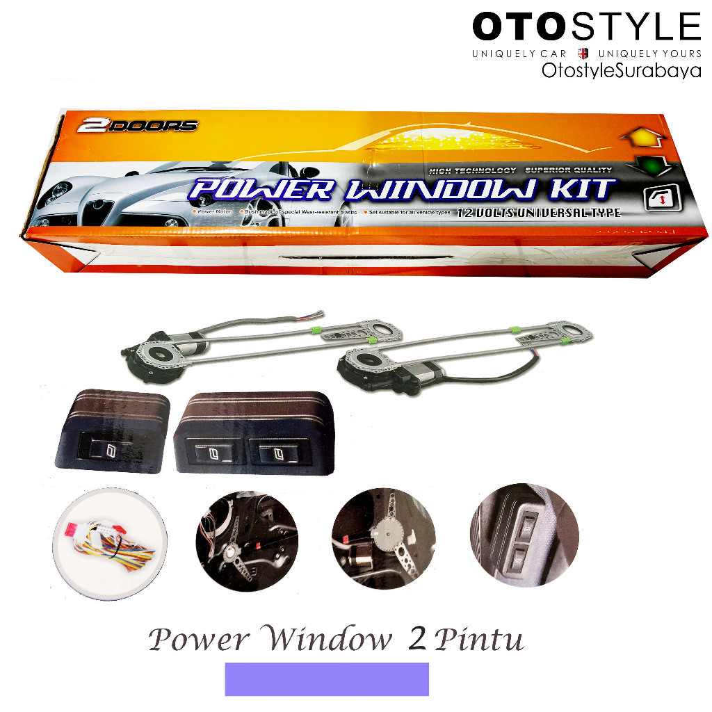 Power Window Universal 2 Pintu Set Lengkap GIORDON