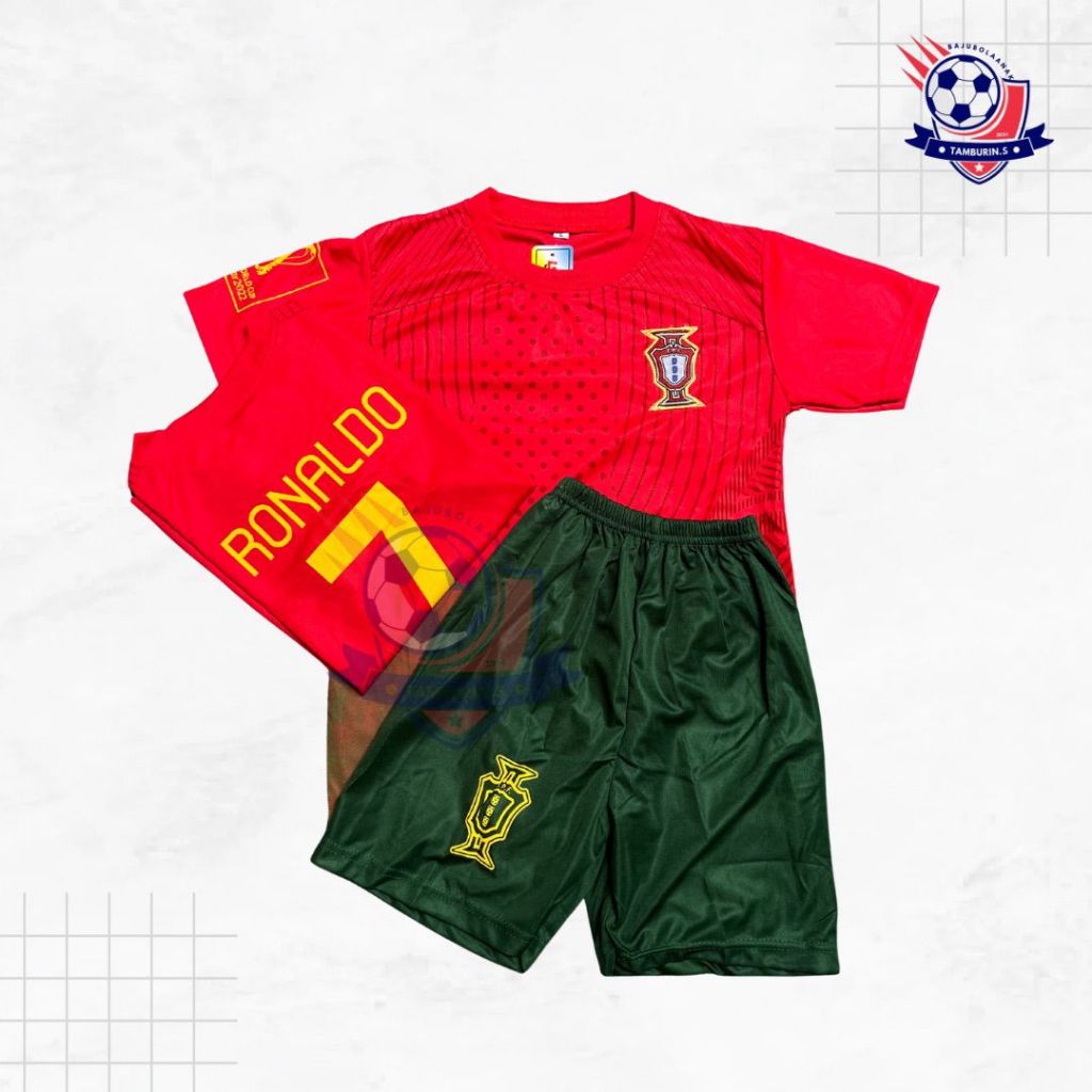 BISA COD / JERSEY BOLA PORTUGAL / SETELAN BAJU BOLA PORTUGAL ANAK TERMURAH / TERBARU 2022-2023