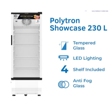 Polytron Showcase Pendingin Minuman 230L SCN 220