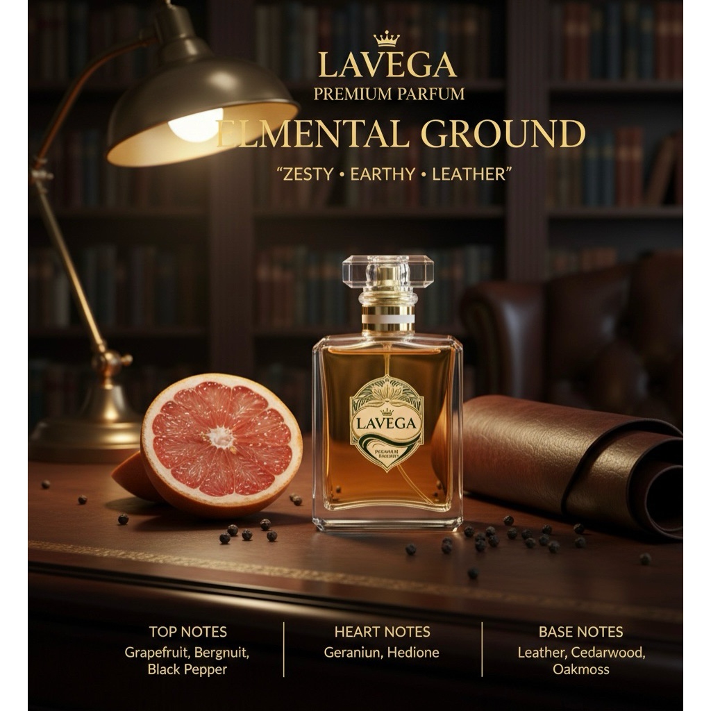 Lavega Parfum - Elemental Ground inspired By D’H3rm3s - 30ml & 50ml - EDP - Wangi Mewah Elegan dan T
