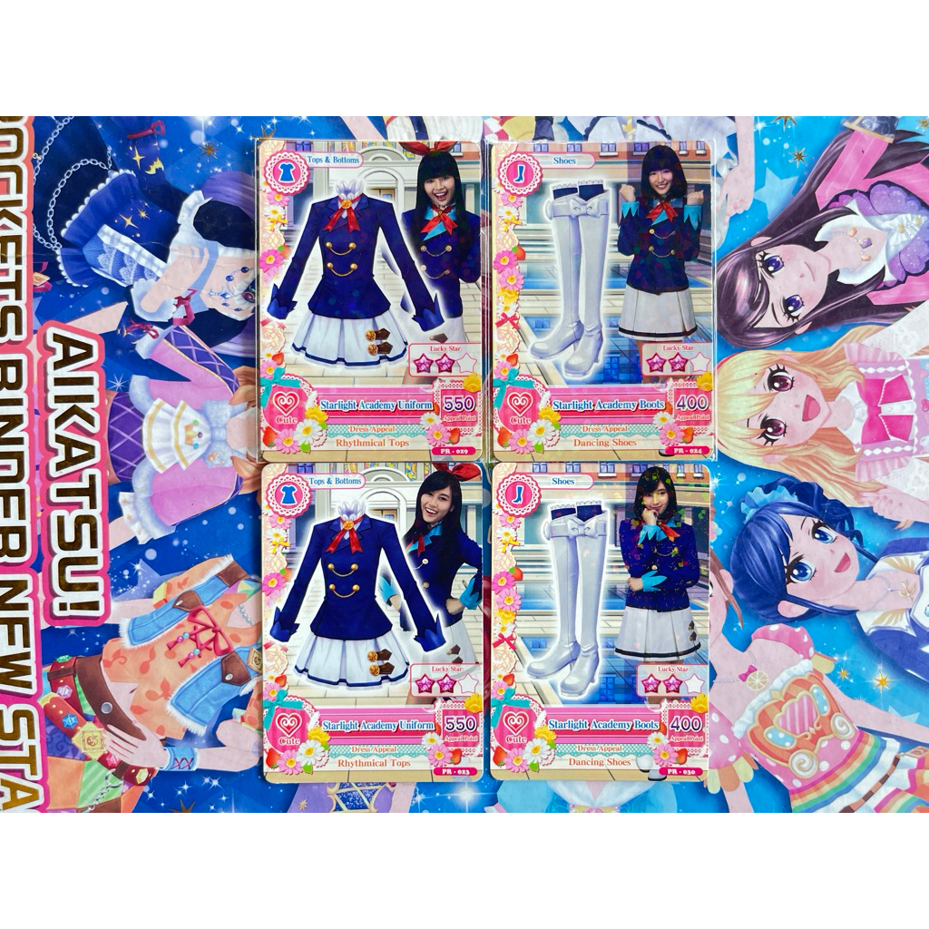 Kartu Aikatsu Starlight Academy Uniform X JKT48 Promotion Cindy Yuvia Haruka Nakagawa Michelle Chris