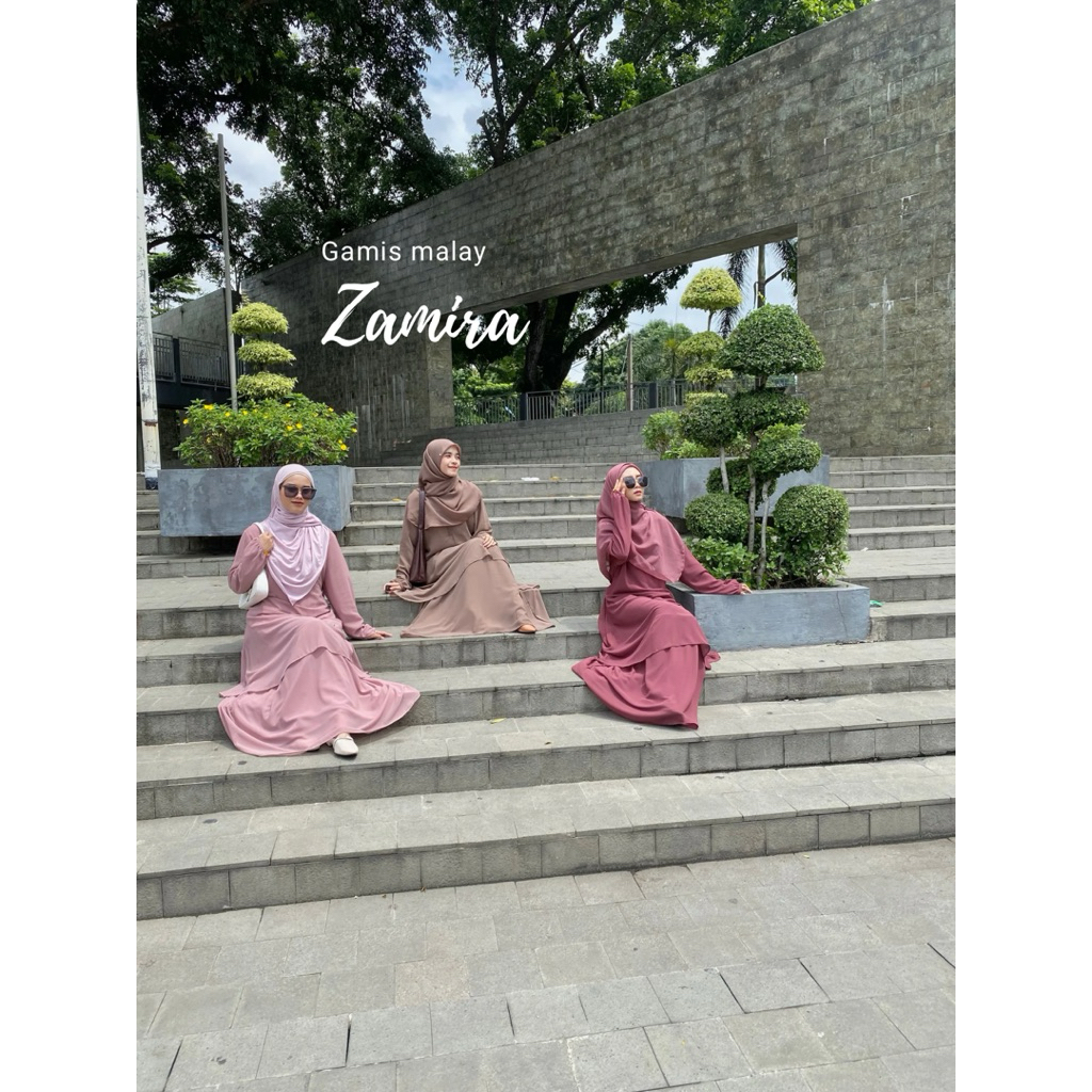 Gamis malay || Gamis bahan ceruti baby doll premium || Gamis cantik