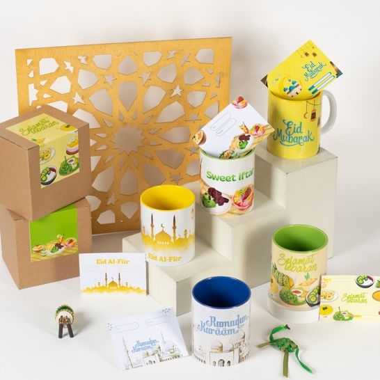 Mug Lebaran Idul Fitri Keramik Premium | Hampers Lebaran Unik | Kado Silaturahmi Keluarga & Relasi