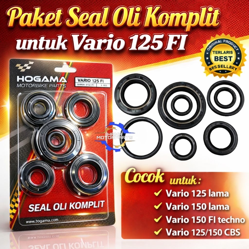 OIL SEAL KOMPLIT VARIO 125 OLD KARET SEAL OIL VARIO 150 LAMA VARIO 150 FI TECHNO VARIO CBS