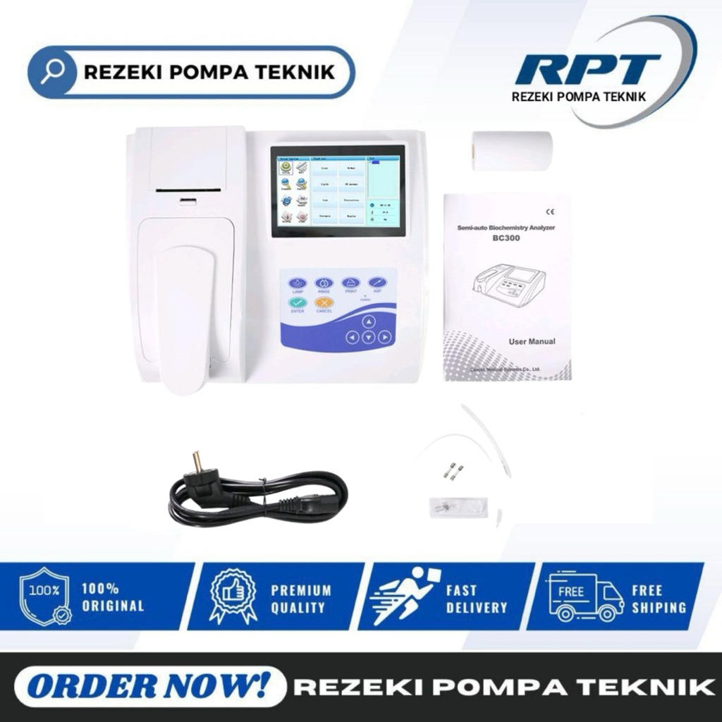 BC300 Semi-auto Biochemistry Analyzer analyzing blood Glucose body fl.
