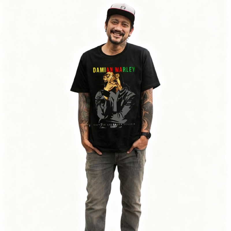 Kaos Damian Marley Tshirt 100% Cotton Size S M L XL XXL 3XL 4XL